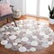 Safavieh 4 x 4 ft. Cape Cod Round Area Rug, Grey & Ivory CAP233F-4R - alternate 2